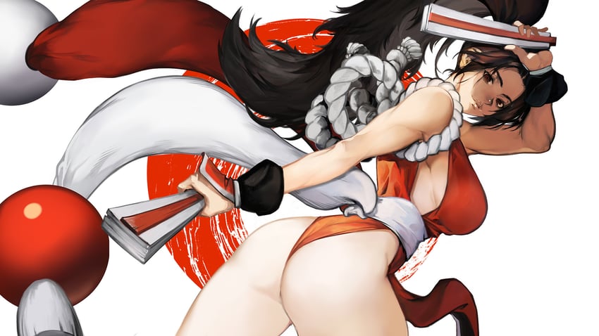 shiranui mai (the king of fighters and 1 more) drawn by babyg_wong
