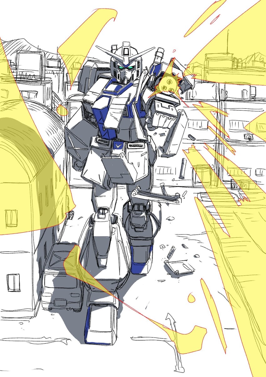 kampfer and gundam alex (gundam and 1 more) drawn by sunomono
