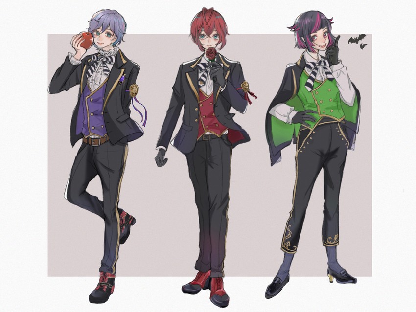 lilia vanrouge, riddle rosehearts, and epel felmier (twisted wonderland) drawn by hina_(degz322)