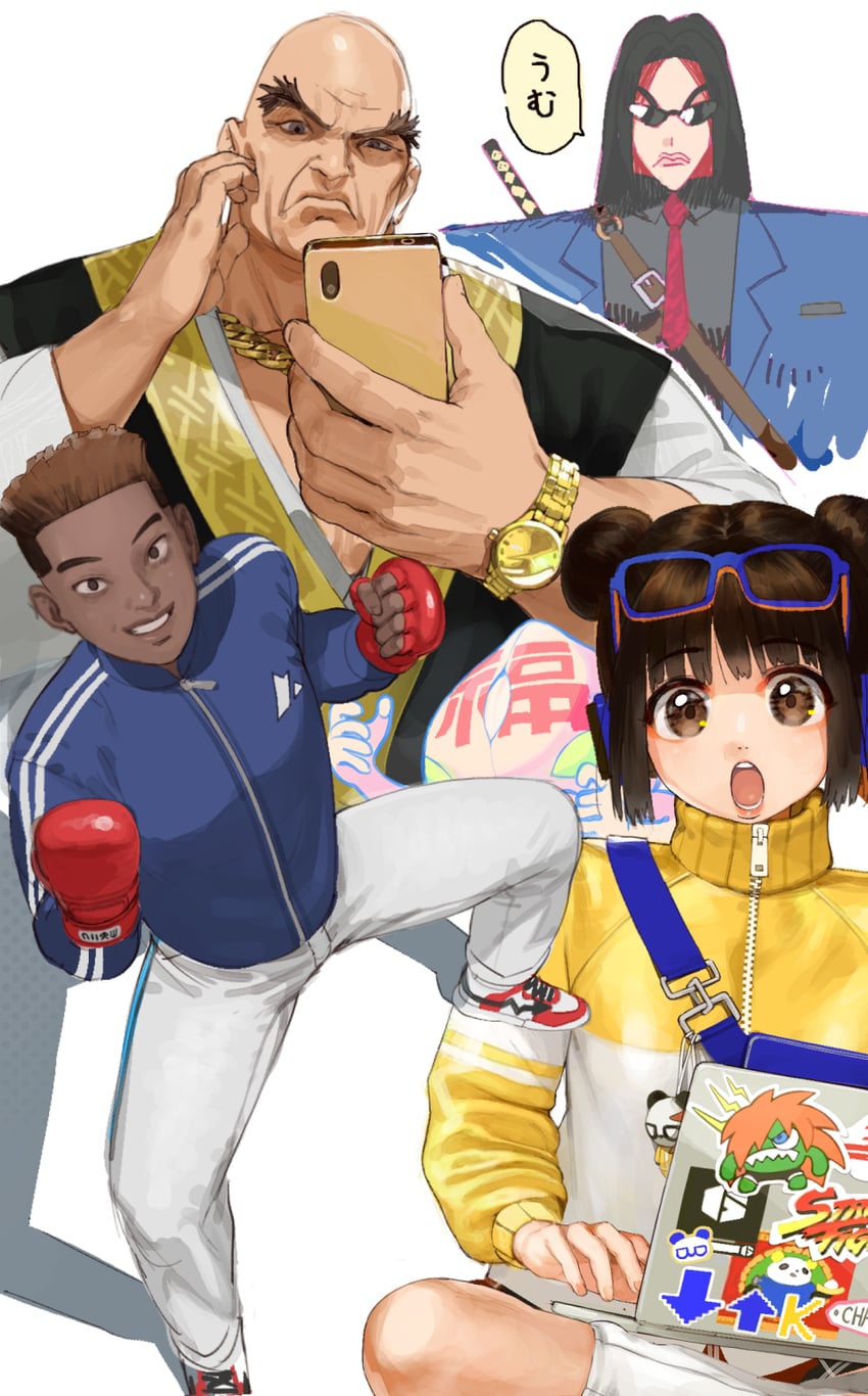 li-fen, player character, retsu, and carlos miyamoto (street fighter and 1 more) drawn by conto