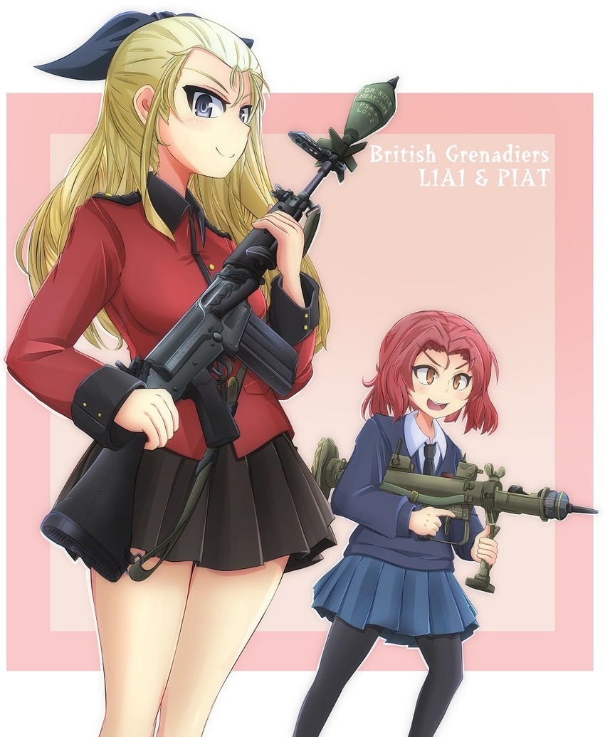 rosehip and assam (girls und panzer) drawn by mikeran_(mikelan)