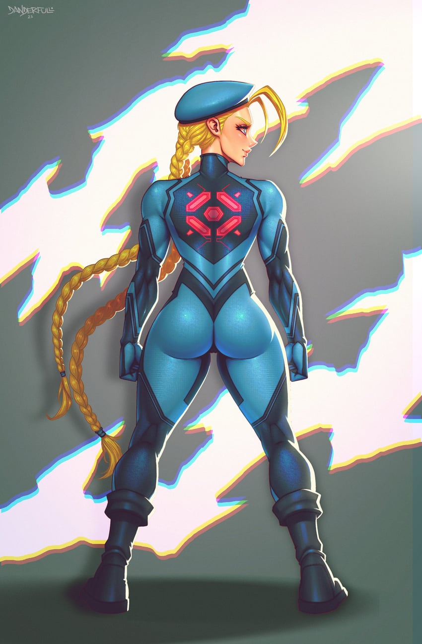 samus aran and cammy white (street fighter and 1 more) drawn by danderfull