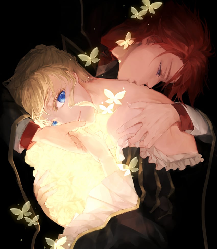 beatrice and ushiromiya battler (umineko no naku koro ni) drawn by yukikun_shouma