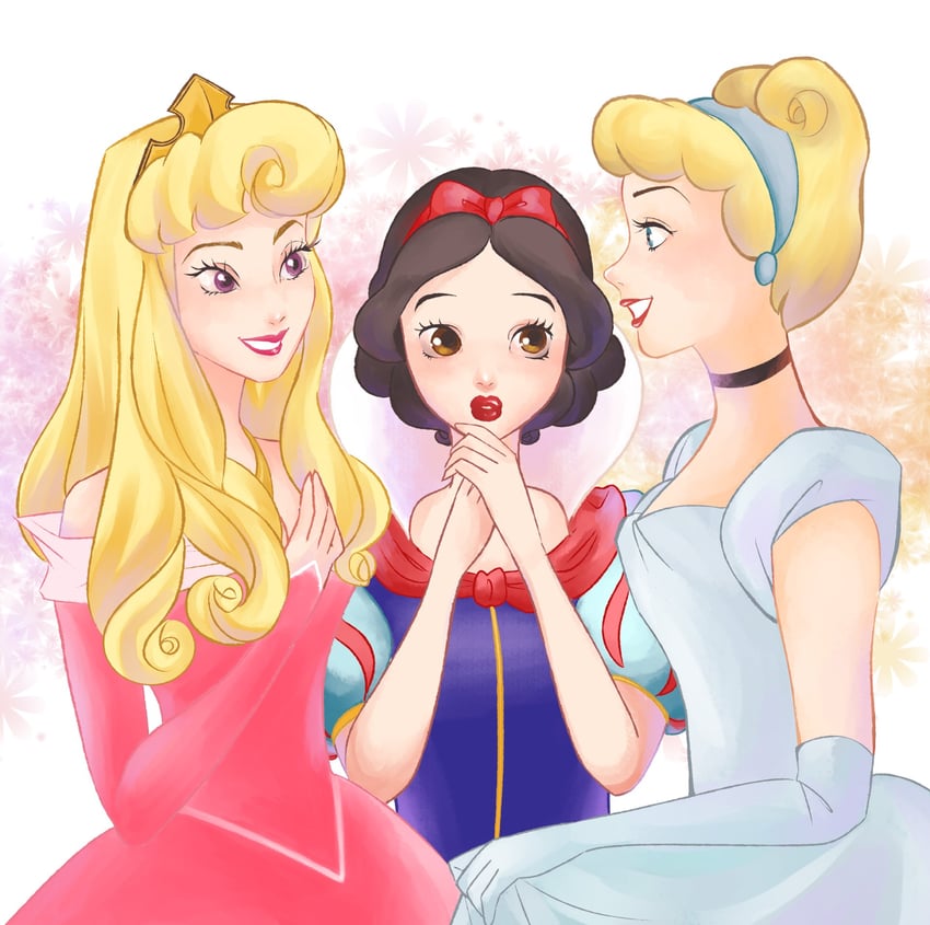 snow white, aurora, and cinderella (cinderella and 1 more) drawn by nene89985035