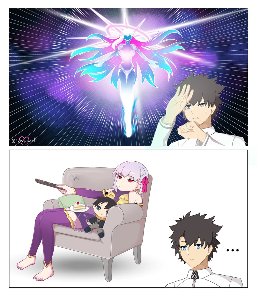 fujimaru ritsuka and kama (fate and 1 more) drawn by tetranort