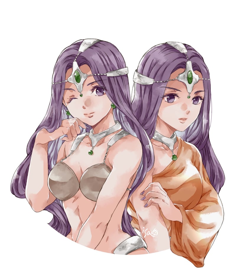 manya and minea (dragon quest and 1 more) drawn by isa_(chiyo-s)