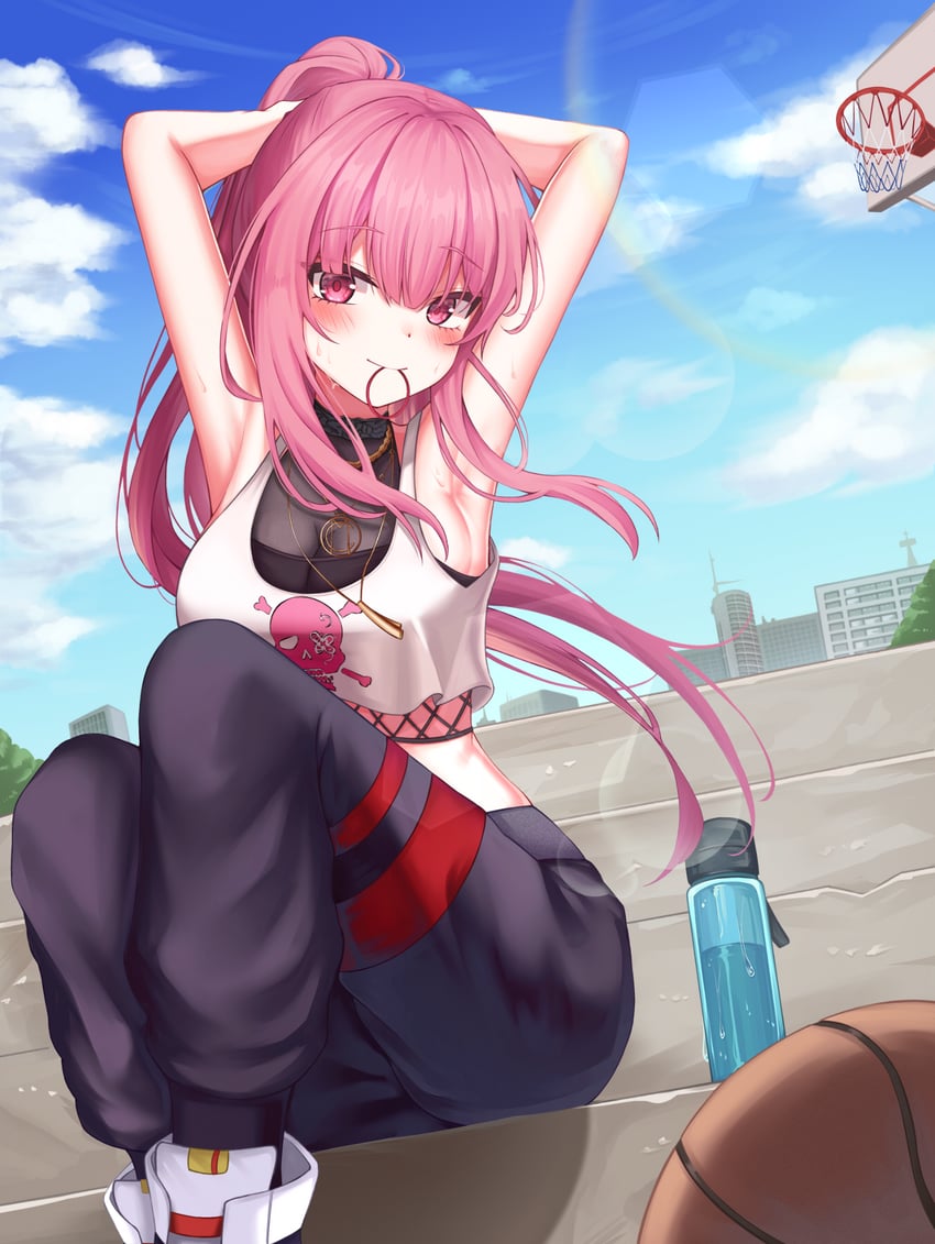 mori calliope (hololive and 1 more) drawn by kando