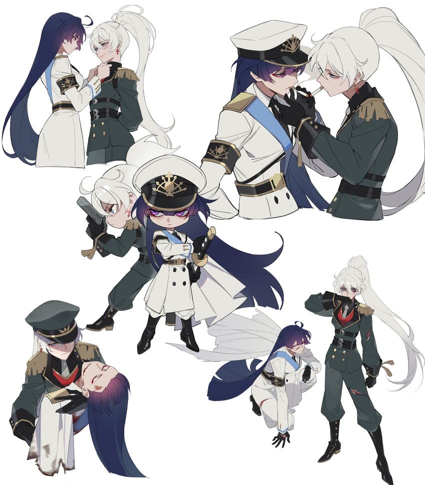 kiana kaslana and raiden mei (honkai and 1 more) drawn by insane84699530 and songqi53060837