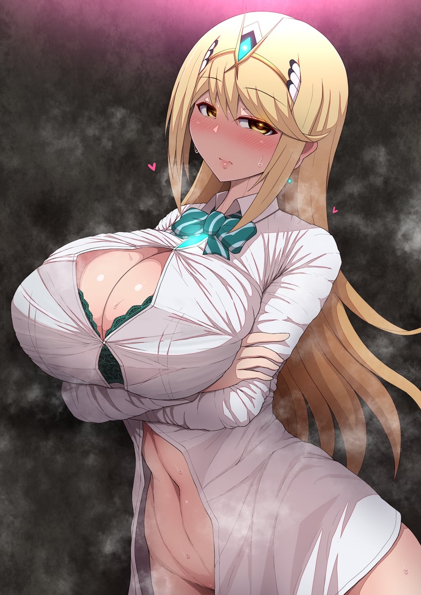 mythra (xenoblade chronicles and 1 more) drawn by ponponmaru