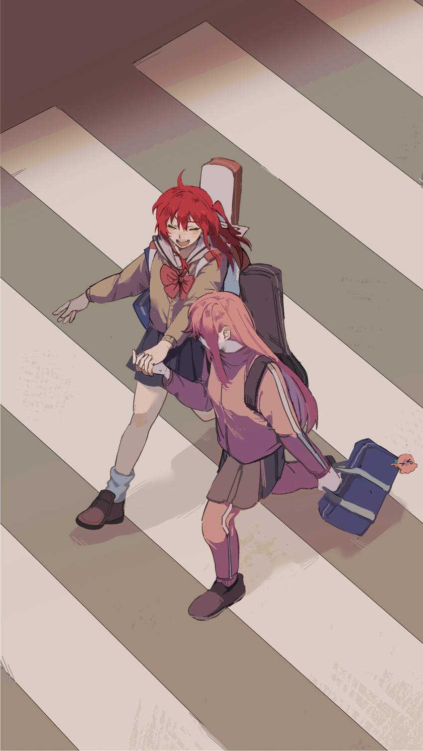 gotoh hitori and kita ikuyo (bocchi the rock!) drawn by lingyi
