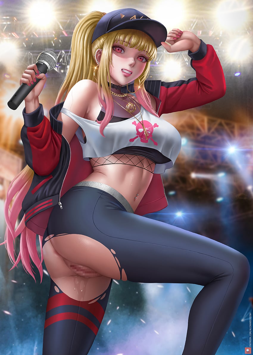 mori calliope and kitagawa marin (hololive and 2 more) drawn by alexander_dinh