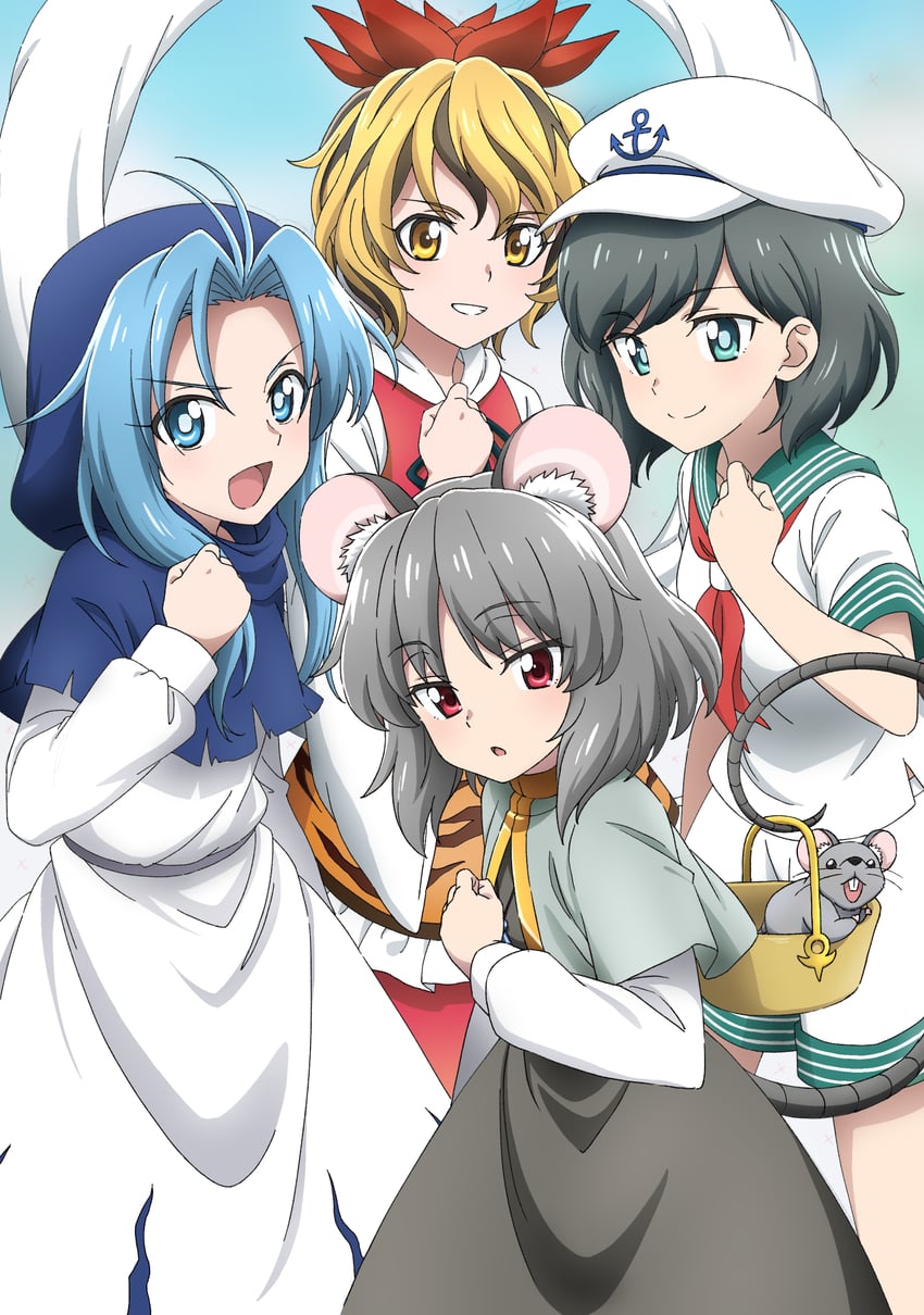 nazrin, toramaru shou, murasa minamitsu, and kumoi ichirin (touhou) drawn by maita