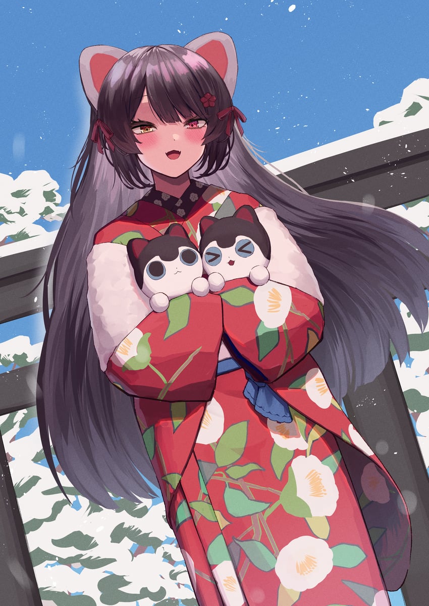 inui toko and banken (nijisanji) drawn by ami_no_fuda