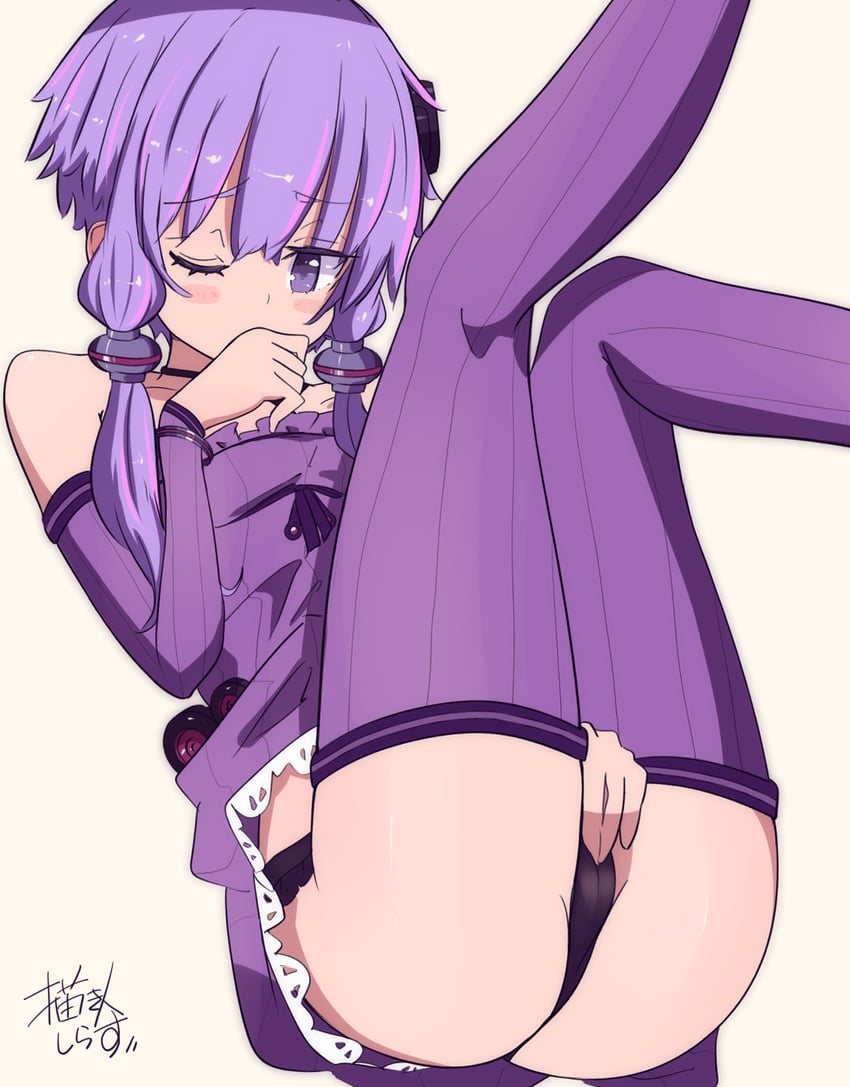 yuzuki yukari (vocaloid and 1 more) drawn by kakihito_shirazu