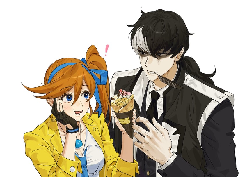 athena cykes and simon blackquill (ace attorney and 1 more) drawn by saeng-yang
