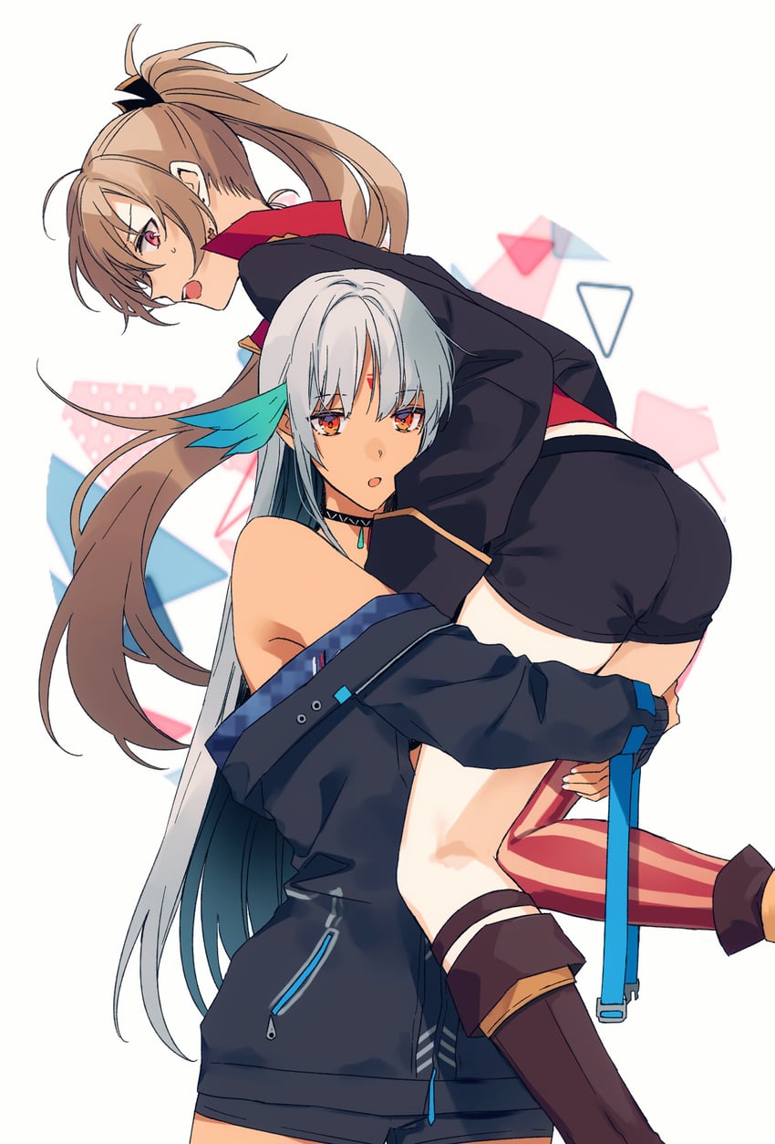 jean bart and massachusetts (azur lane) drawn by amazuki_jou