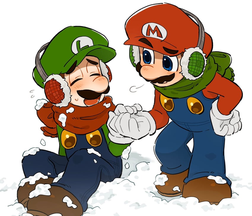 mario and luigi (mario and 1 more) drawn by mimimi_(mimimim9999)