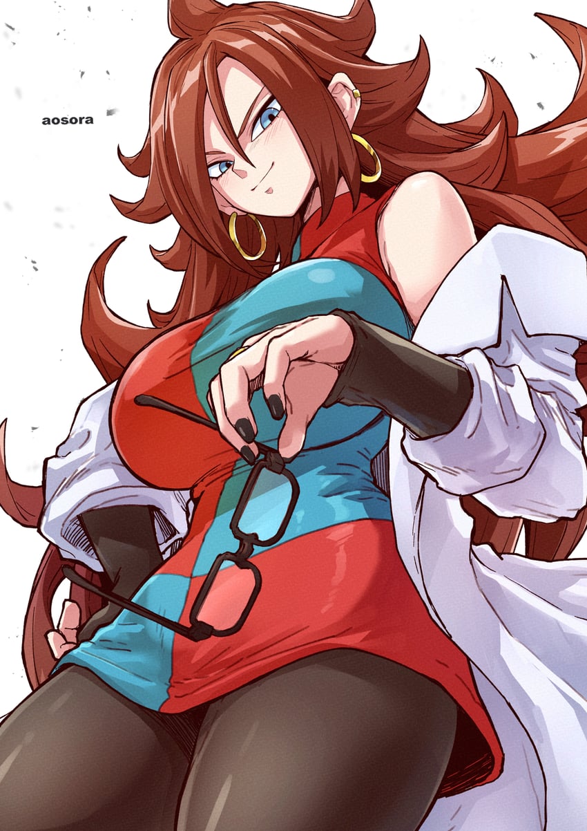 android 21 (dragon ball and 1 more) drawn by aosora2823