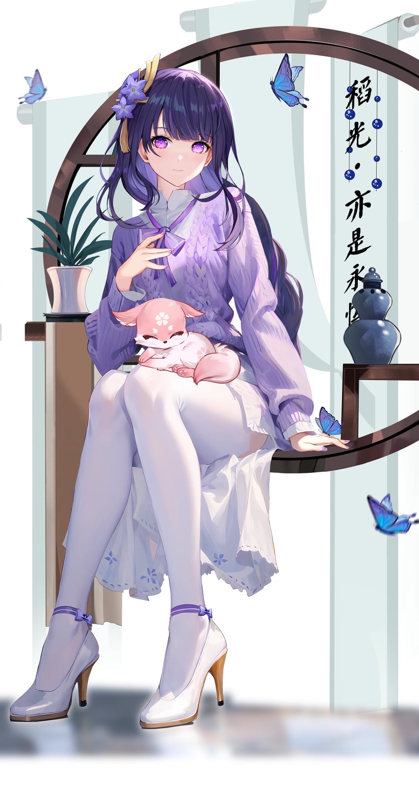 raiden shogun and yae miko (genshin impact) drawn by niduannowu