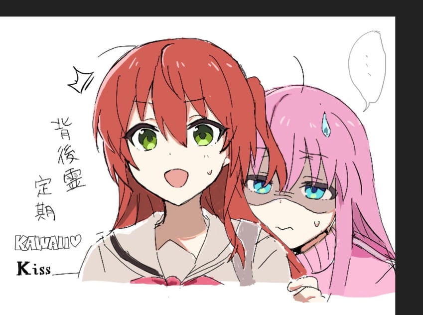 gotoh hitori and kita ikuyo (bocchi the rock!) drawn by mazarashi_3
