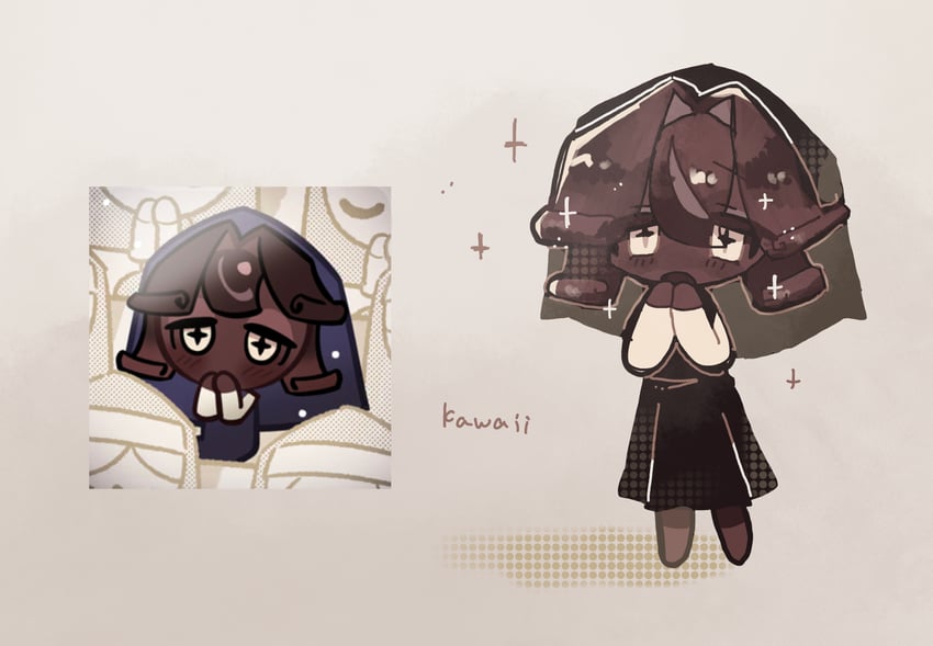 black forest cookie (cookie run and 1 more) drawn by soltbook