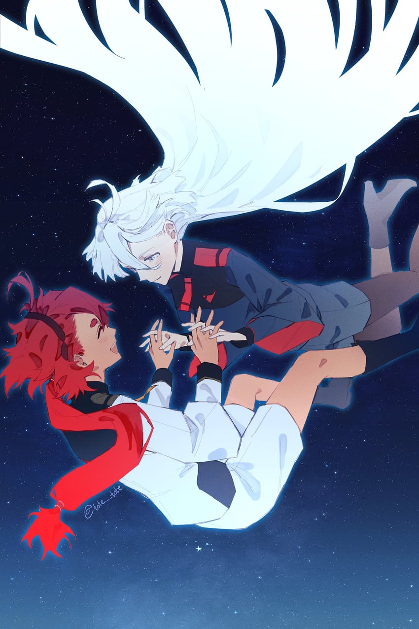 suletta mercury and miorine rembran (gundam and 1 more) drawn by haruzou_(tote_tote)