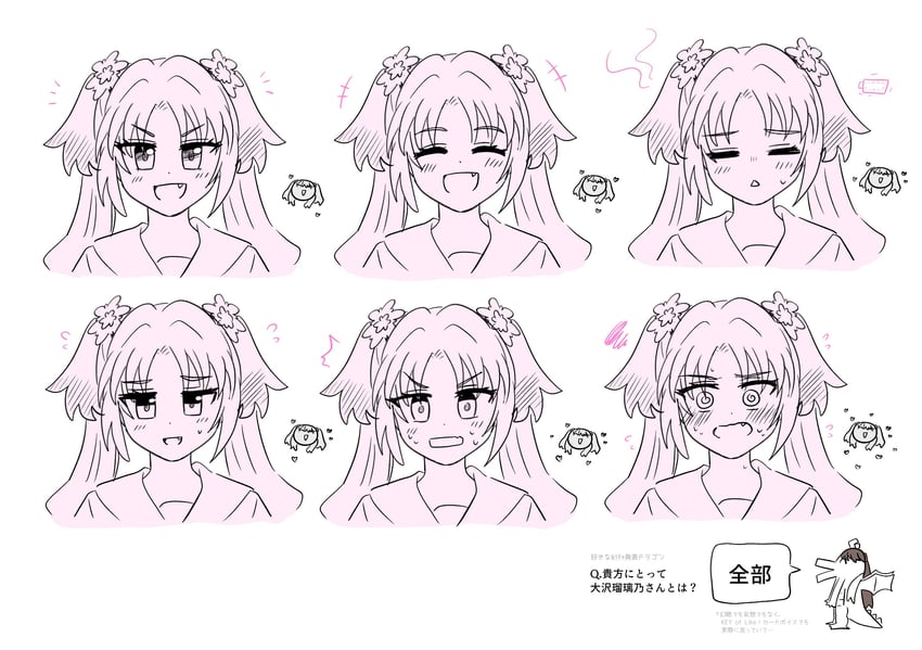 fujishima megumi and osawa rurino (love live! and 2 more) drawn by watage_modoki