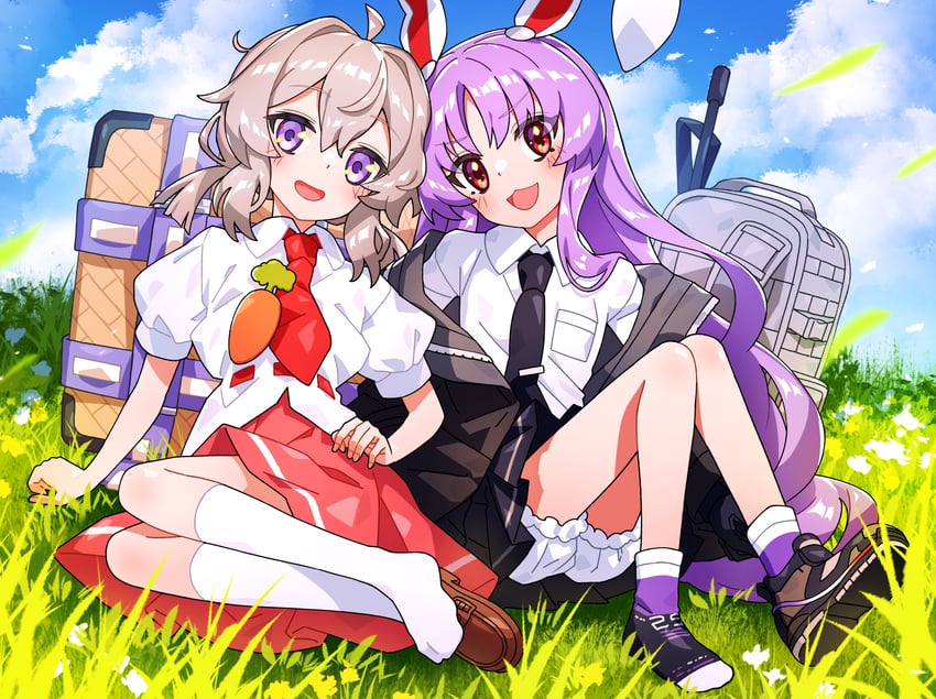 reisen udongein inaba and m200 (touhou and 1 more) drawn by fuji_tarawi
