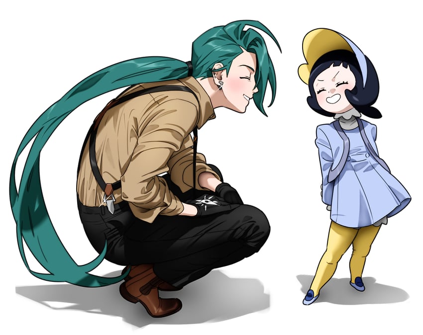rika and poppy (pokemon and 1 more) drawn by 987645321o