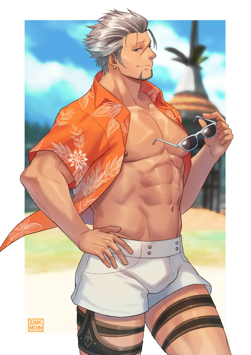 warrior of light (final fantasy and 1 more) drawn by zink_(zink_mchn)