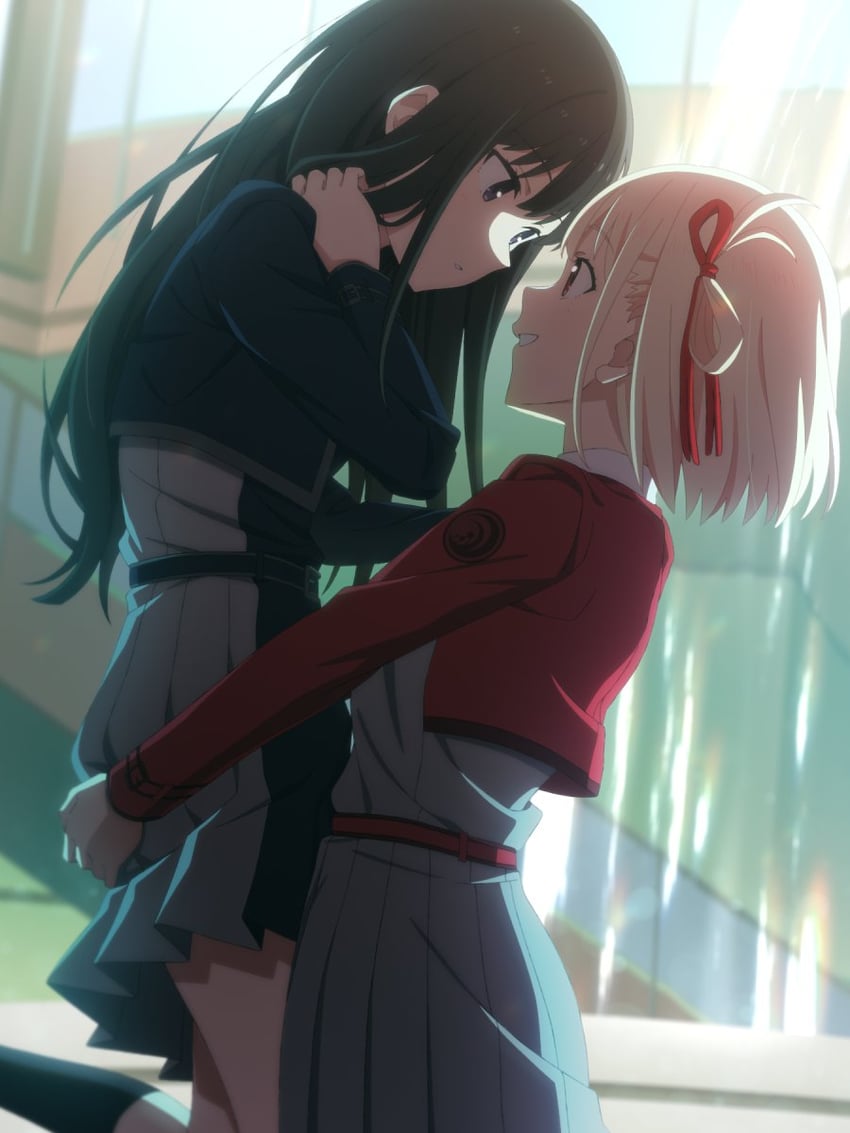 nishikigi chisato and inoue takina (lycoris recoil) drawn by un403lucky