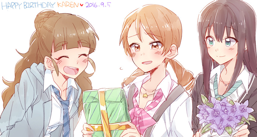 shibuya rin, hojo karen, and kamiya nao (idolmaster and 1 more) drawn by 6_(yuchae)