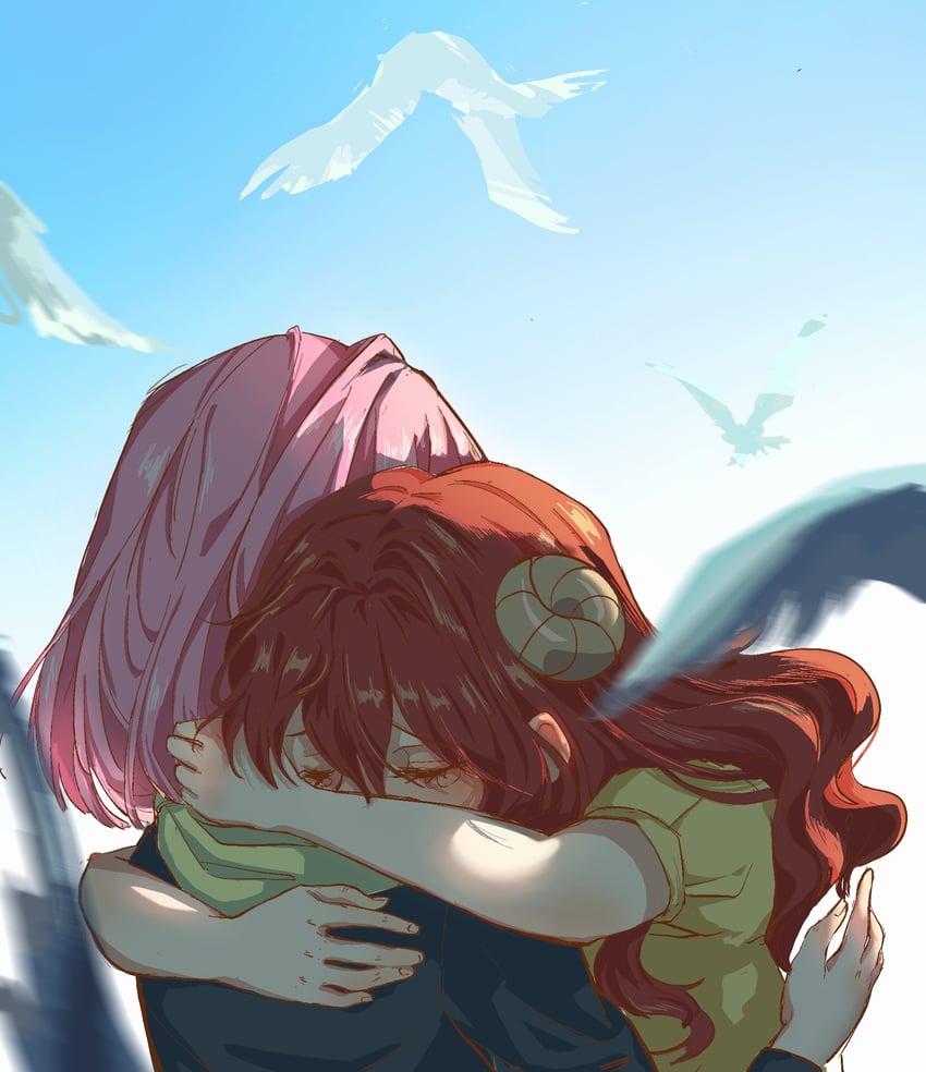 yoshida yuuko and chiyoda momo (machikado mazoku) drawn by vickyaaa