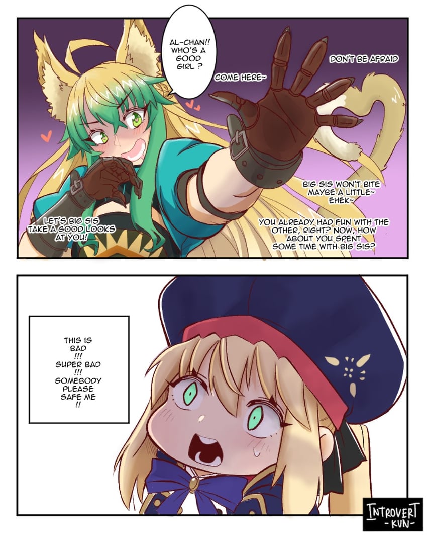 artoria pendragon, artoria caster, and atalanta (fate and 1 more) drawn by introvert-kun
