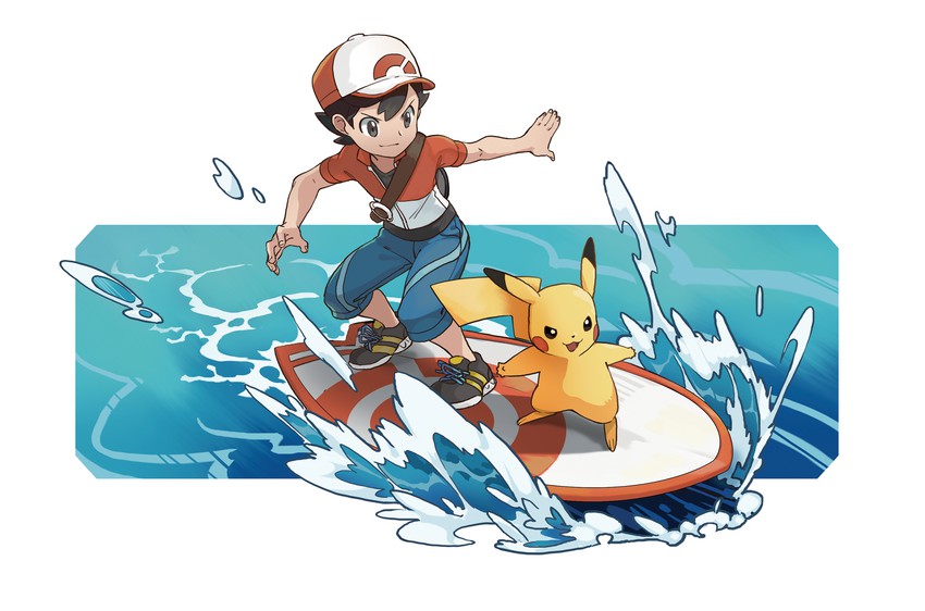 pikachu, chase, and surfing pikachu (pokemon and 1 more)