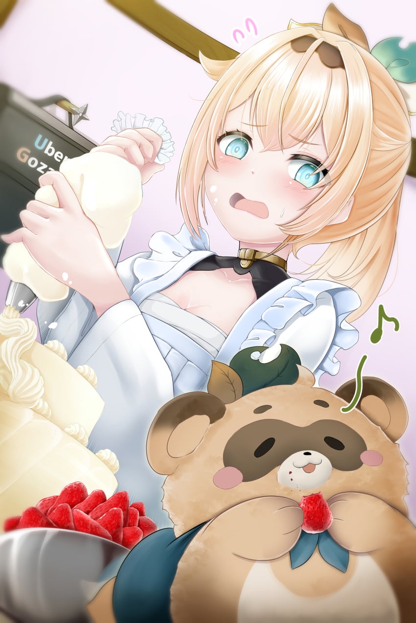 kazama iroha and pokobee (hololive) drawn by yappy_(yapis_company)