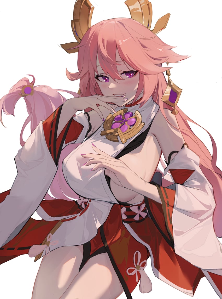 yae miko (genshin impact) drawn by katachi_noboru_nishikino