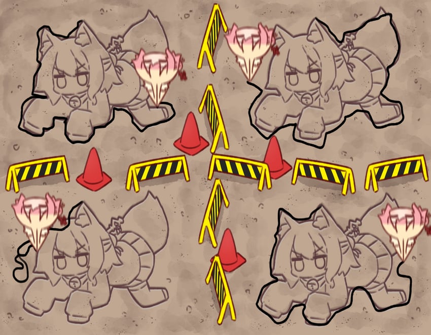 kemomimi-chan (original and 3 more) drawn by naga_u