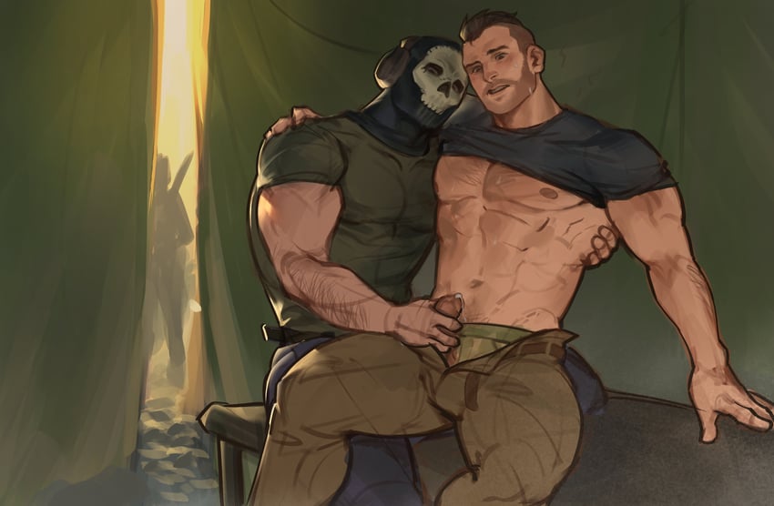ghost and soap (call of duty and 1 more) drawn by barra.kun.7