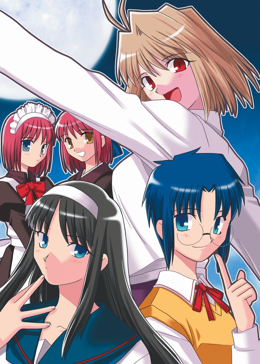 arcueid brunestud, ciel, tohno akiha, kohaku, and hisui (tsukihime and 1 more) drawn by takeuchi_takashi