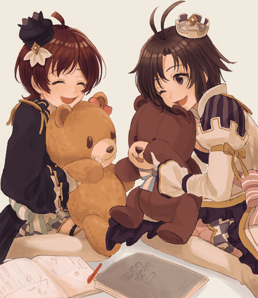 kikuchi makoto and kinoshita hinata (idolmaster and 2 more) drawn by tanupon