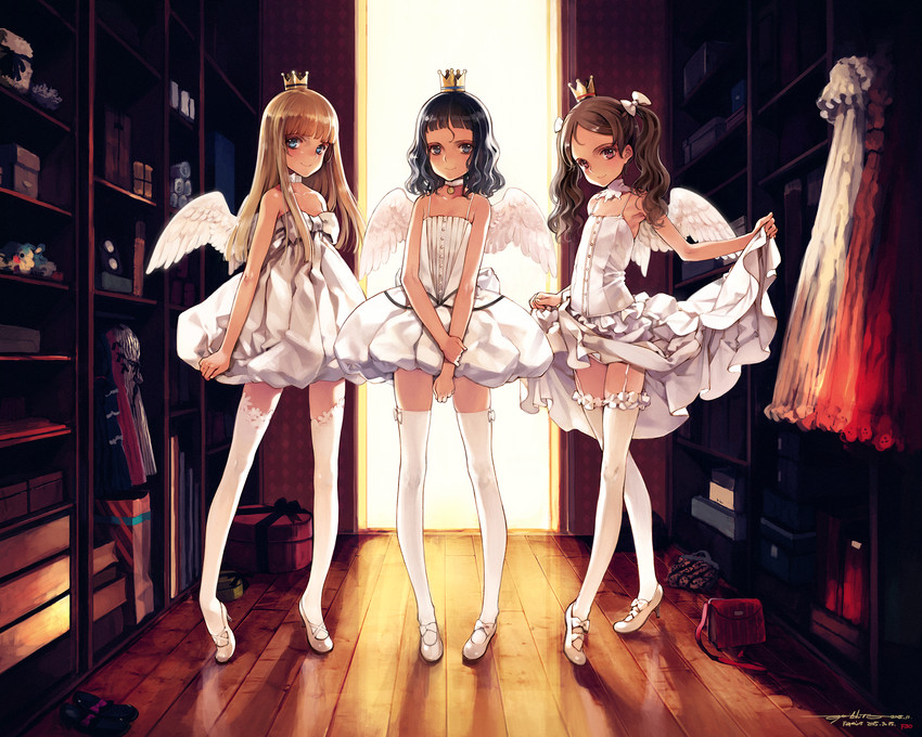 ema, touka, and sayu (shirotsume souwa) drawn by oyari_ashito