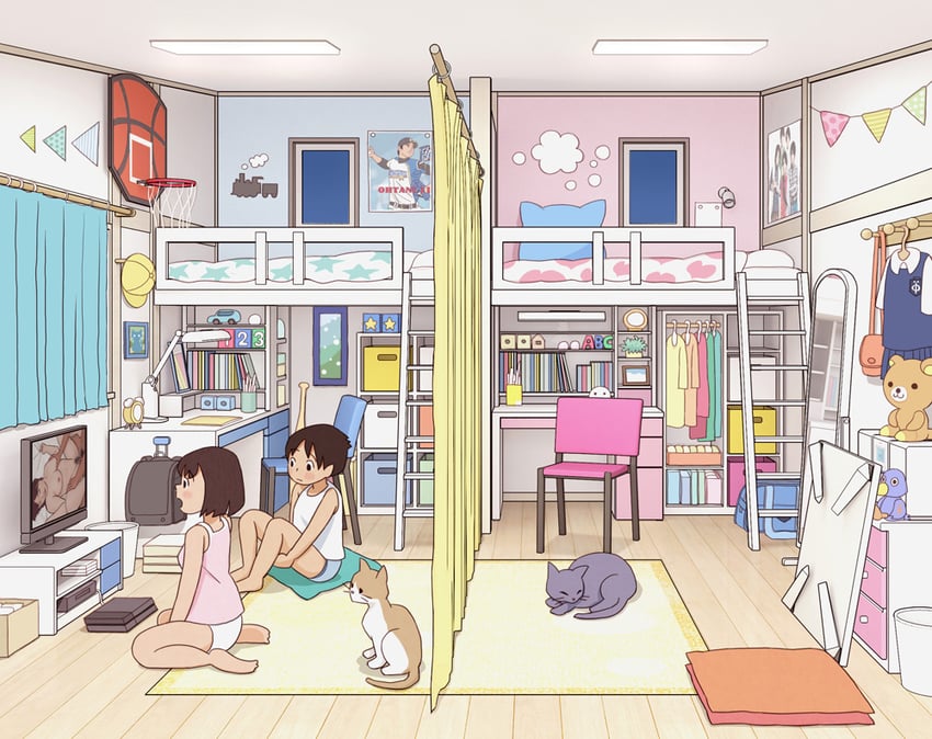 rilakkuma, korilakkuma, and ootani shouhei (original and 1 more) drawn by kiyo_(kyokyo1220)