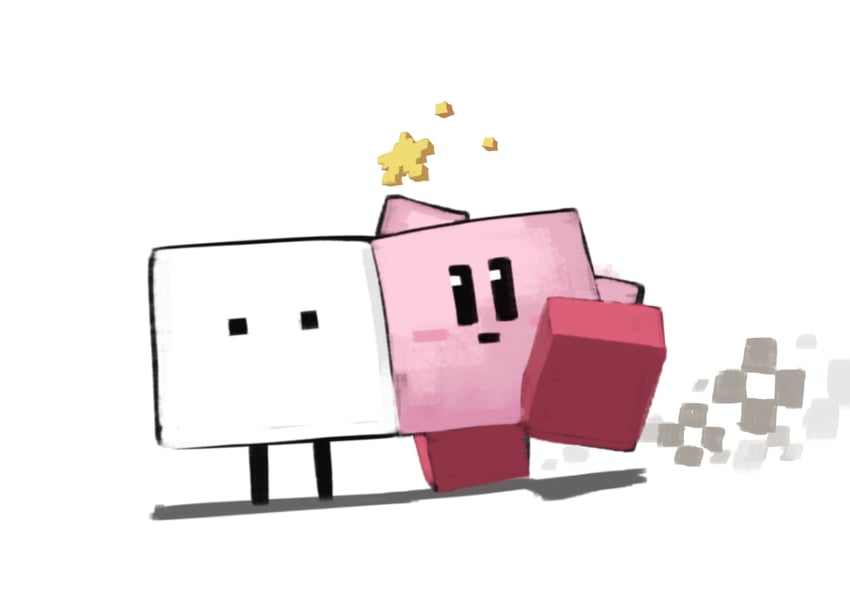 kirby and qbby (kirby and 2 more) drawn by suyasuyabi
