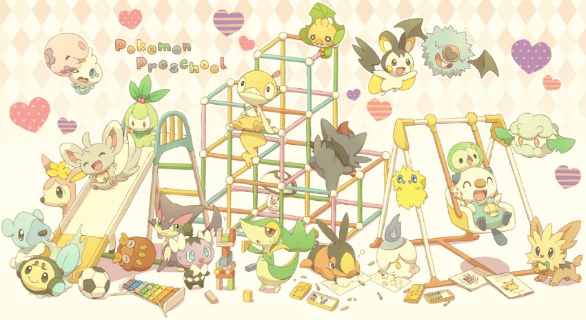 pikachu, oshawott, snivy, tepig, litwick, and 20 more (pokemon) drawn by mugita_konomi