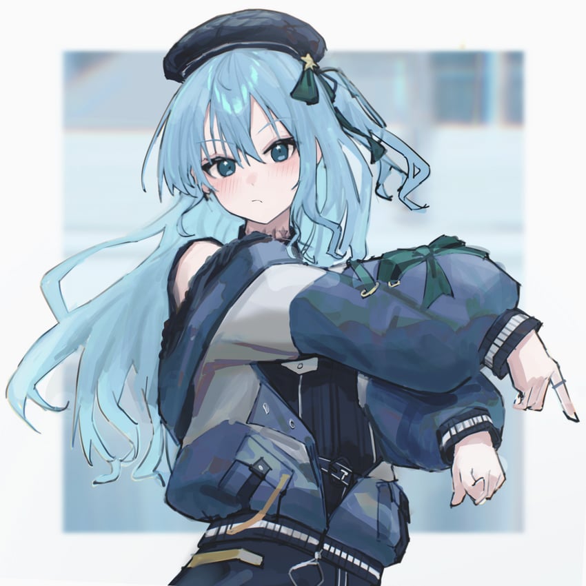 hoshimachi suisei (hololive and 1 more) drawn by karyln
