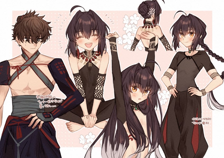 yamato takeru and miyamoto iori (fate and 2 more) drawn by printemps