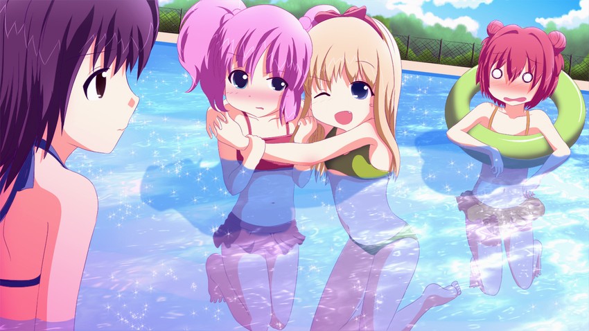 toshinou kyouko, akaza akari, funami yui, and yoshikawa chinatsu (yuruyuri) drawn by qkracho_(thesdroz)