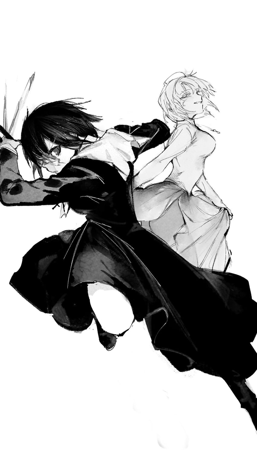 arcueid brunestud, ciel, and red arcueid (tsukihime) drawn by numuhe