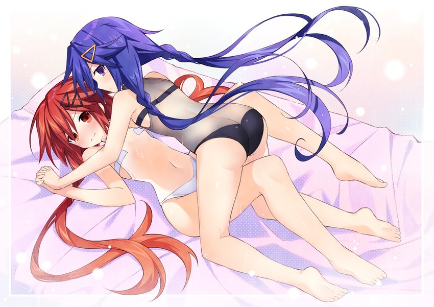 tennouboshi uzume and ankokuboshi kurome (neptune and 1 more) drawn by binato_lulu